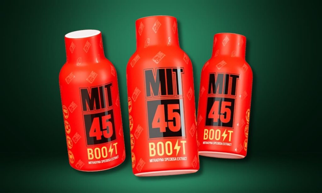 MIT45 BOOST contains kratom and plant-based caffeine for an energy boost