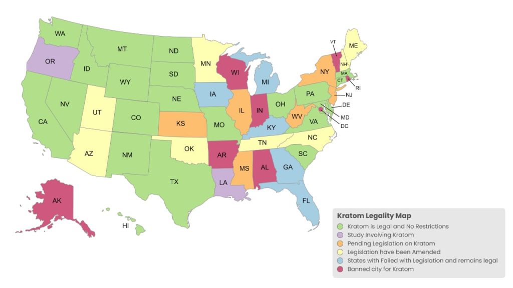 Kratom Legality Map