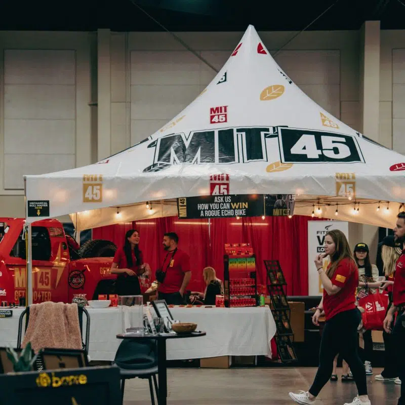 MIT45 exhibitor booth at FitCon Utah 2023