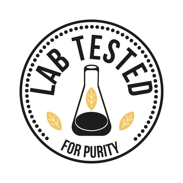 Logo of Lab Tested for purity.