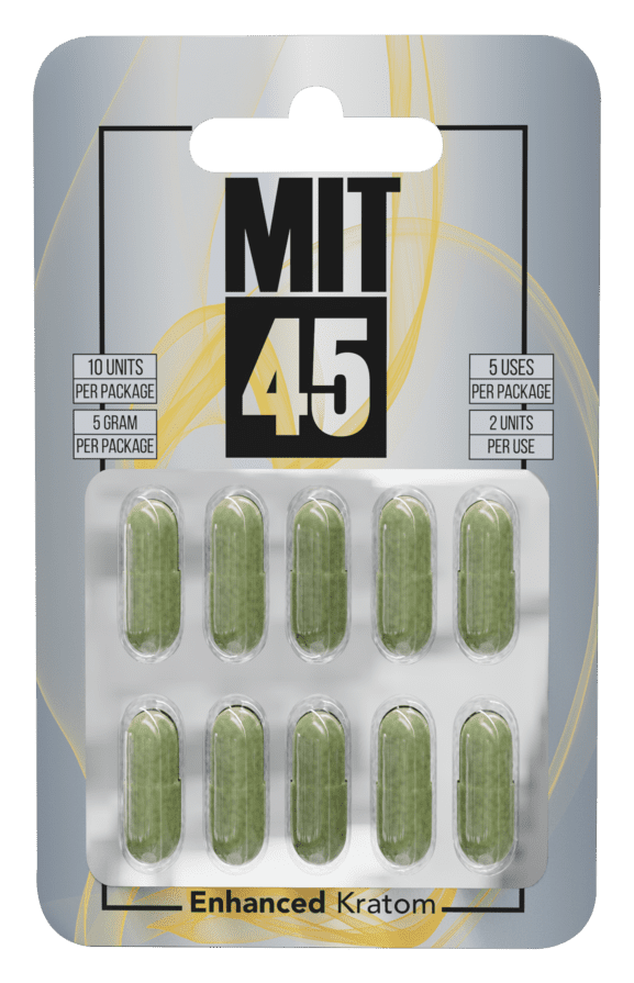 MIT 45 MIT45 silver pure enhanced kratom capsule extract product